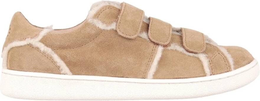 Ugg Suede sneakers geïnspireerd door de jaren 90 met pluizige naden Beige Dames