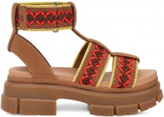 Ugg Suede Strap Sandals Brown Dames