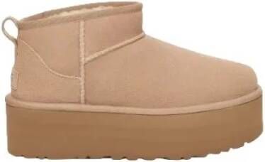 Ugg Ultra Mini Platform Laarzen Beige Dames