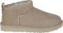 Ugg Ultra Mini Sheepskin Suede Boot Beige Dames - Thumbnail 1