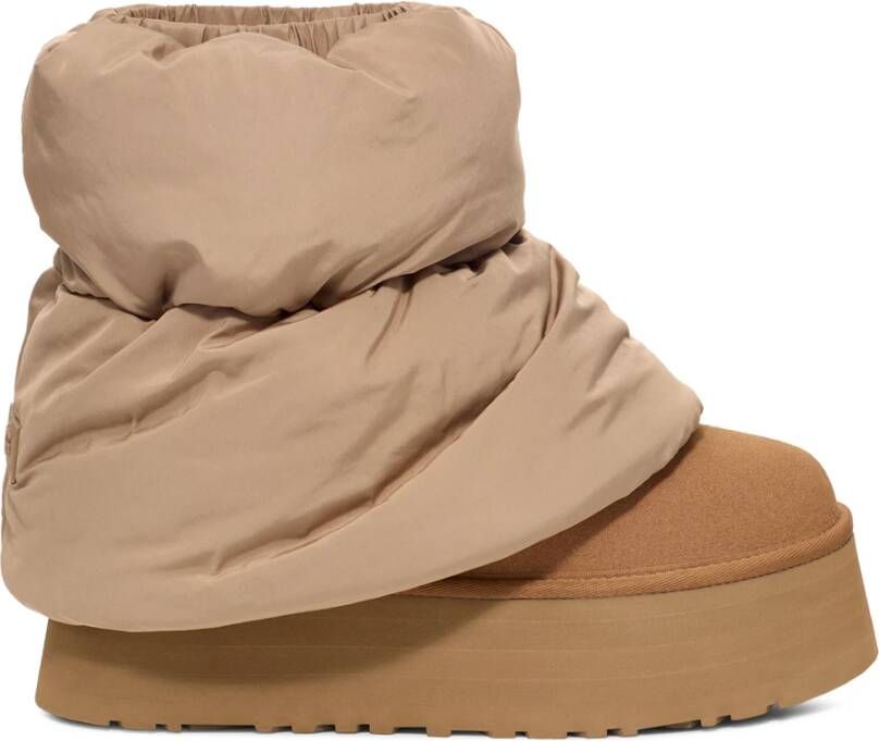 Ugg Klassieke Mini Dipper Puffer Enkellaarzen Brown Dames