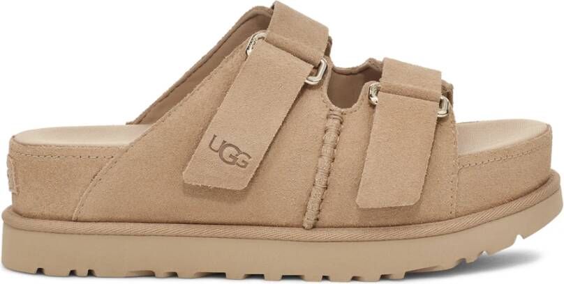 UGG Slippers Dames W Goldenstar Hi Slide Maat: 42 Materiaal: Suède Kleur: Beige