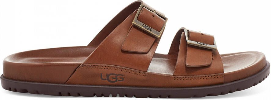 Ugg Wainscott Buckle Sandales voor Heren in Cognac Leather