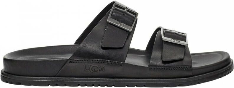 Ugg Wainscott Buckle Slides Zwart Heren