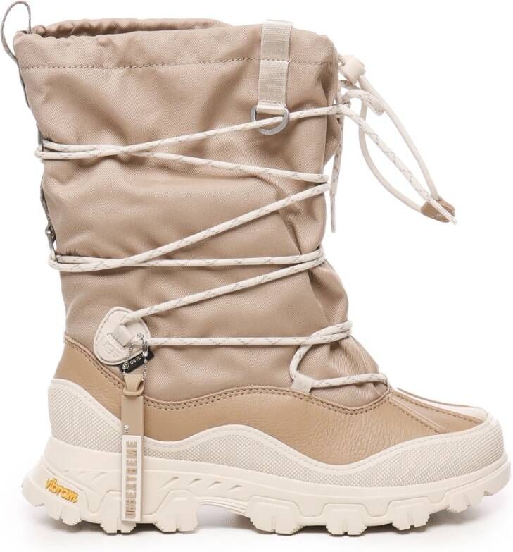 Ugg Waterdichte Beige Laarzen met Trekkoordsluiting Beige Dames