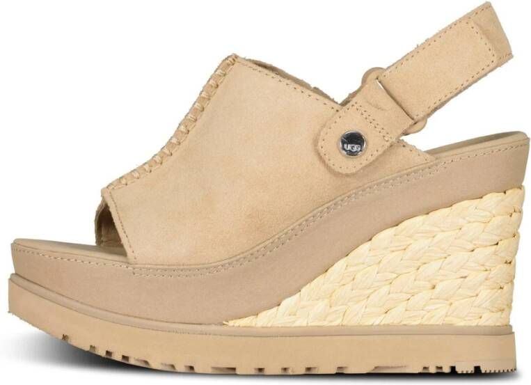 Ugg Hakken Zand Abbot adjustable slide sleehakken zand