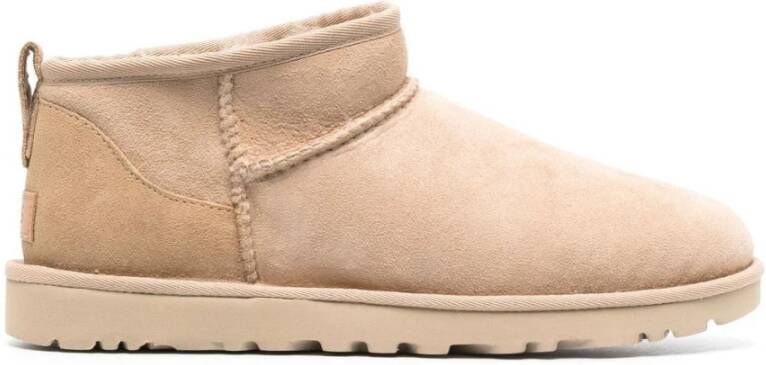 Ugg Klassieke Ultra Mini Sheepskin Laarzen Beige Dames