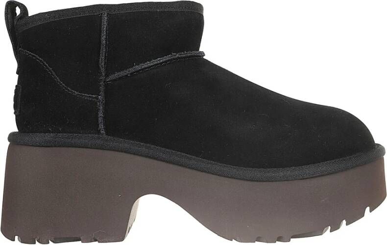 Ugg Zwarte enkellaarzen voor vrouwen Black Dames