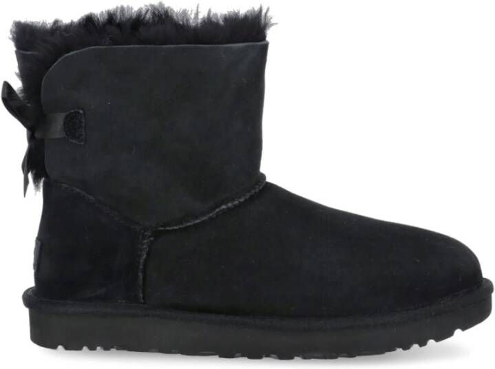 Ugg Zwarte Shearling Dameslaarzen met Strik Black Dames