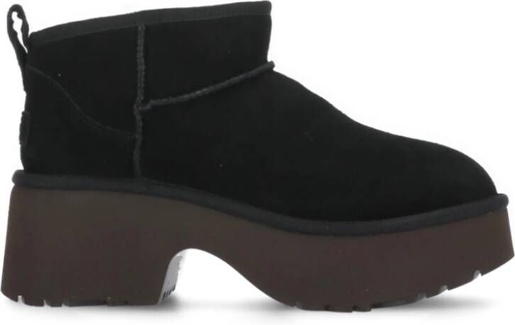 Ugg Zwarte Suède Enkellaarzen Black Dames