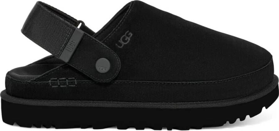 Ugg Zwarte Suède Platform Klomp Black Dames