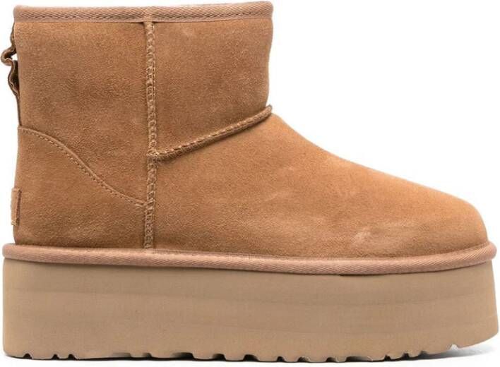 Ugg Zwarte Suède Platform Laars Brown Dames