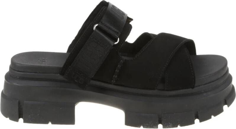 Ugg Zwarte Suède Slide Sandaal Black Dames