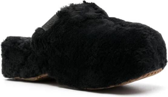 Ugg Zwarte Textuur Slip-on Muiltjes Zwart Dames