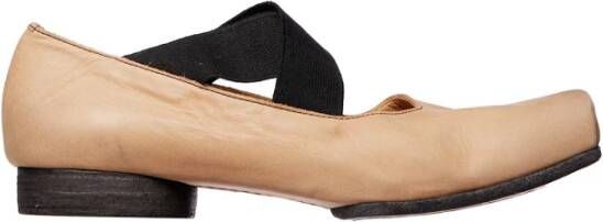 UMA Wang Leren Ballerina Schoenen Beige Dames