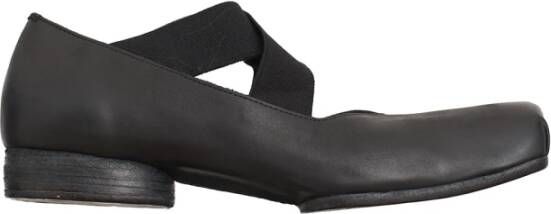 UMA Wang Leren Ballerina Schoenen Black Dames