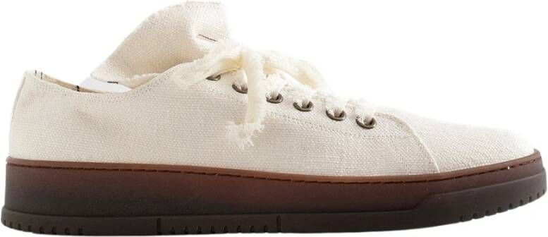 UMA Wang Witte Sneakers Rubberen Zool Vetersluiting White Heren