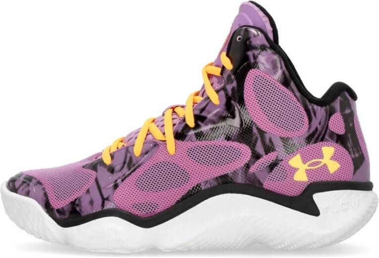 Under Armour Hoge Basketbalschoen Paars Multicolor Heren