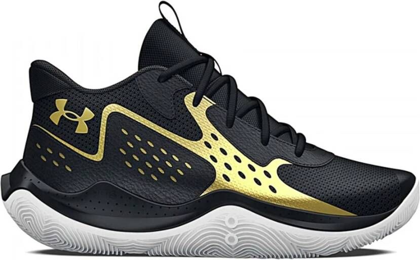 Under Armour Basketbalschoenen Grade School Jet '23 Zwart Zwart Metalen Goud 38.5