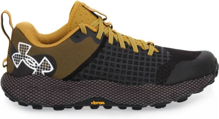 Under Armour Unisex hardloopschoenen HOVR™ Ridge Trail Zwart Gilded Geel Fog 42.5