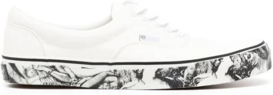 Undercover Gedrukte Zolen Canvas Sneakers White Heren