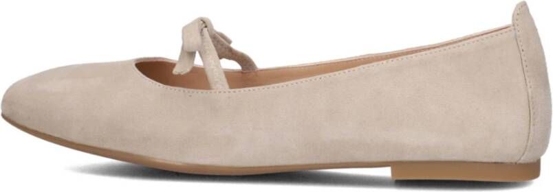 Unisa Beige Ballerina's met Vierkante Neus Beige Dames