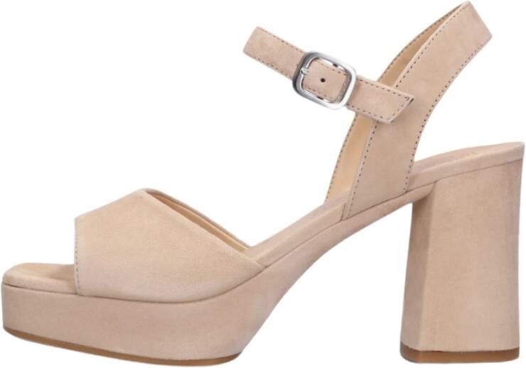 Unisa Beige Retro Sandal Odran Beige Dames