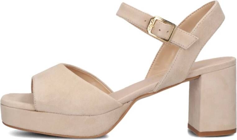 Unisa Beige Sandalen met Hak NEY Beige Dames