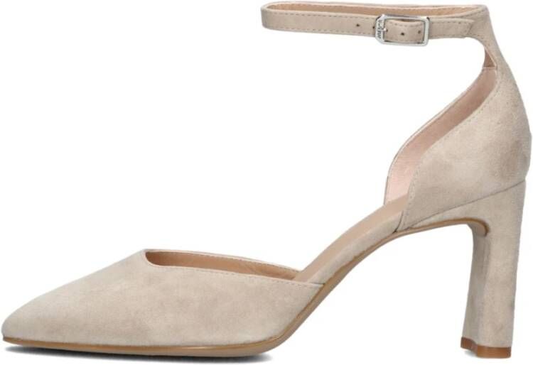 Unisa Beige Suède Elegante Pumps Beige Dames