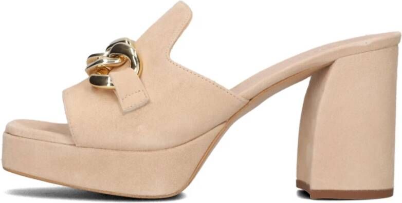 Unisa Beige Suède Muiltje Oberon Beige Dames