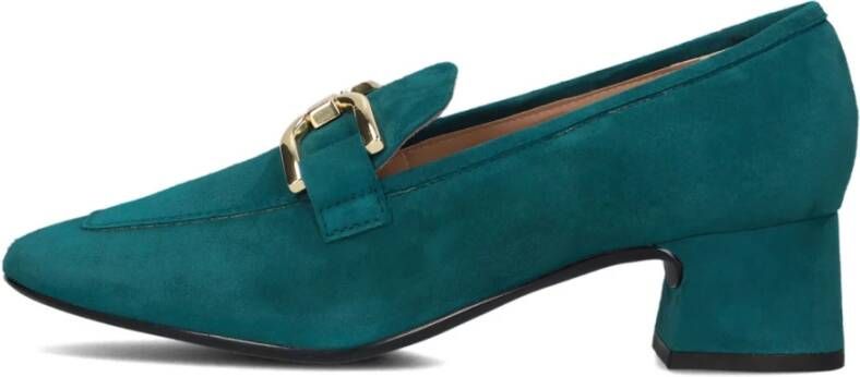 Unisa Blauwe Suède Loafers met Gouden Accent Blue Dames