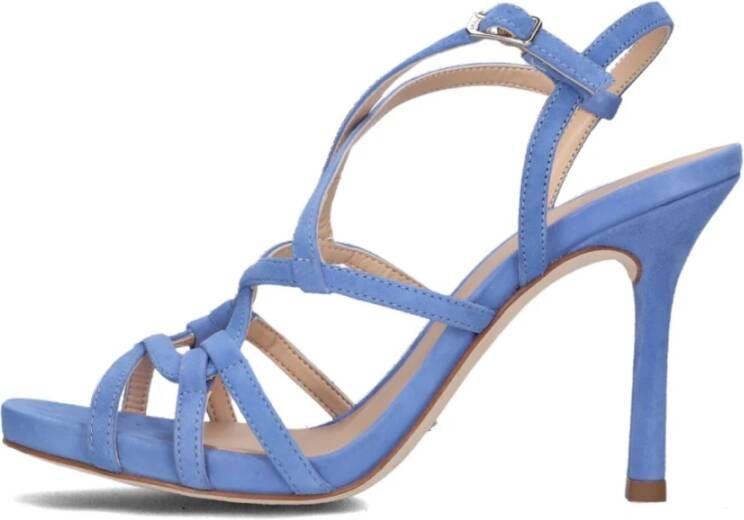 Unisa Blauwe Suède Sandalen Yulen Blue Dames