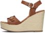 Bruin Tinten Melao Sandalen Met Sleehak Dames Bruin - Thumbnail 2