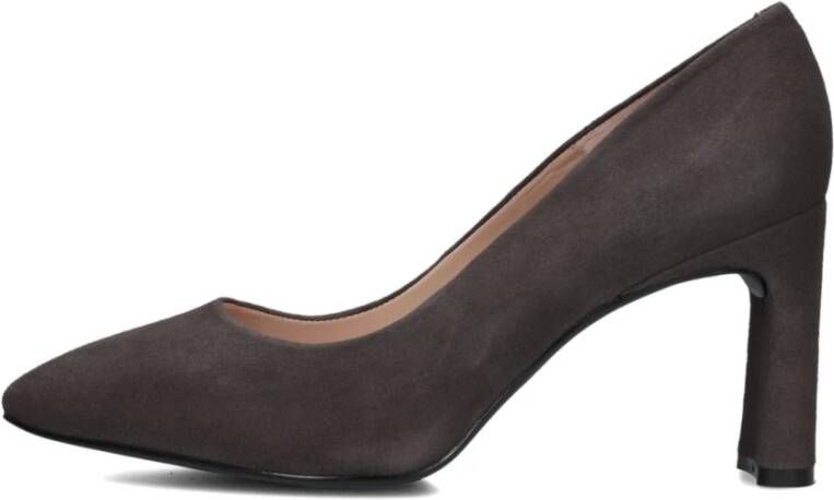 Unisa Donkergrijze Suède Pump Waba Gray Dames