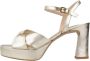 Unisa Onoa sandalette van leer met metallic finish - Thumbnail 3