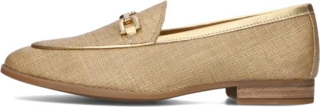 Unisa Gouden Loafer Dalcy met Horsbit Detail Beige Dames