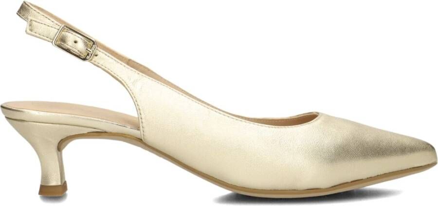 Unisa Gouden Puntige Neus Slingbacks Yellow Dames