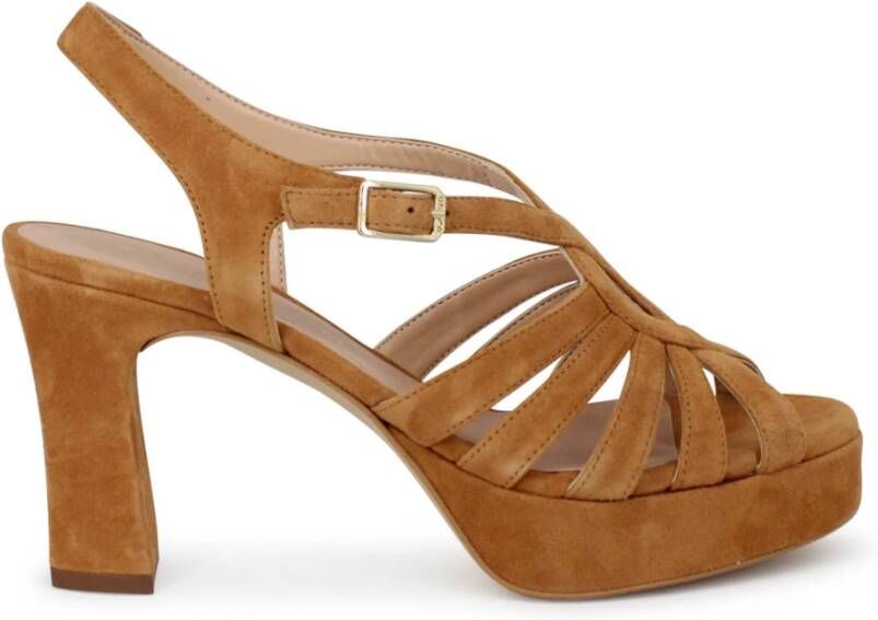 Unisa High Heel Sandals Bruin Dames