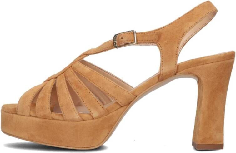 Unisa Kameel Suède Sandalen Orvin Brown Dames