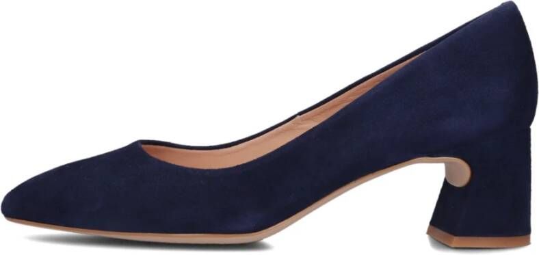 Unisa Klassieke donkerblauwe suède pumps Blue Dames