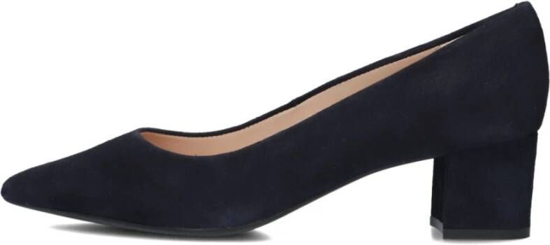 Unisa Navy Suede Hak Pump Blue Dames