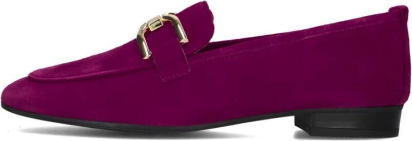 Unisa Roze Suède Loafer met Gouden Accent Pink Dames