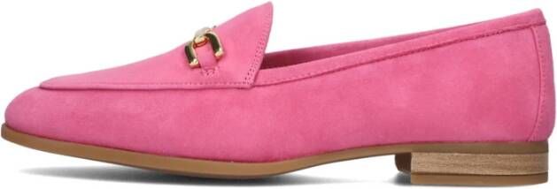 Unisa Roze Suède Loafers met Metalen Detail Pink Dames