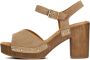 UNISA Sandalen Dames Taco Maat: 38 Materiaal: Suède Kleur: Taupe - Thumbnail 3