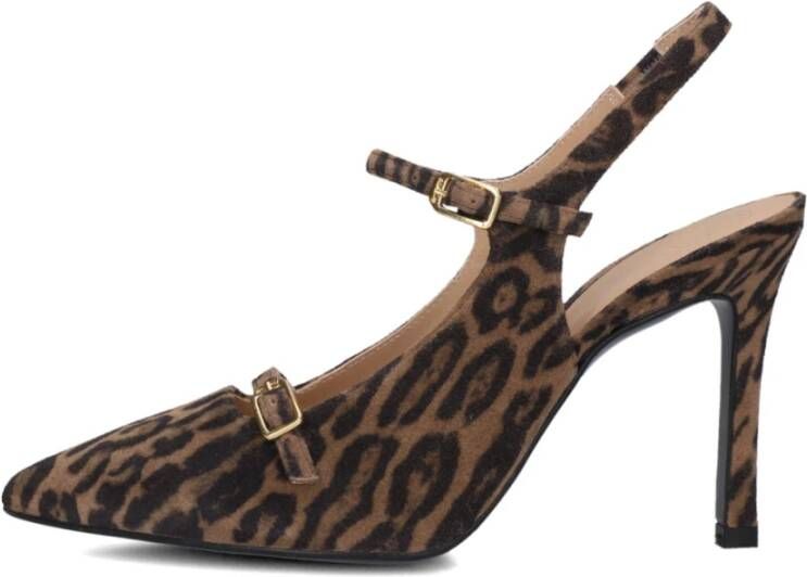 Unisa Taupe Slingback Hakken voor Elegante Outfits Brown Dames