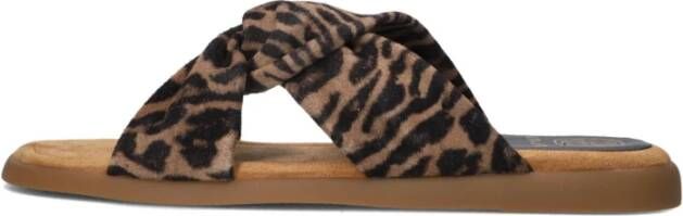 Unisa Taupe Stijlvolle Slippers voor Vrouwen Brown Dames