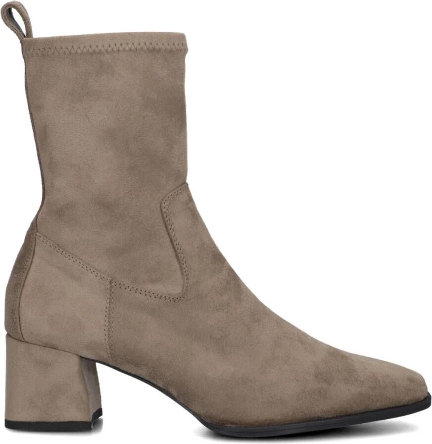 Unisa Taupe Suède Enkellaarzen Langley Stijl Gray Dames