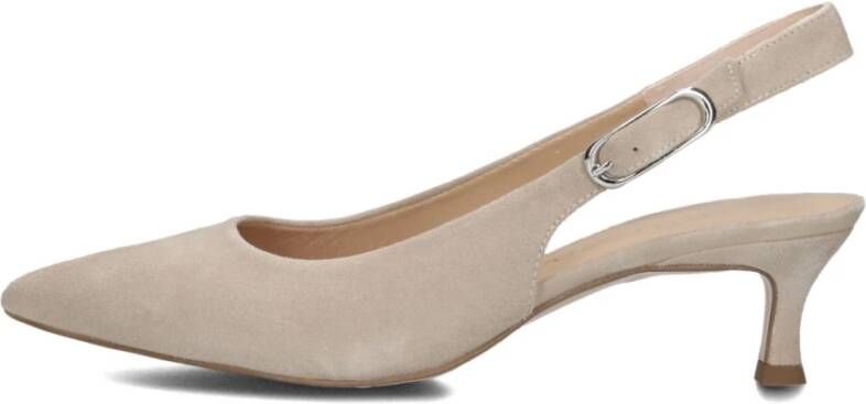 Unisa Witte Ibon Slingback Schoenen Beige Dames