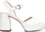 Unisa Witte Plateau Sandalen met Blokhak White Dames - Thumbnail 2