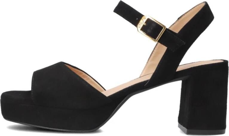 Unisa Zwarte Ney Sandalen met Blokhak Black Dames